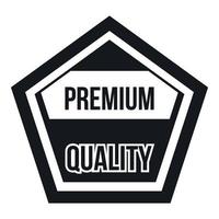 Premium-Qualitätslabel-Symbol, einfacher Stil vektor