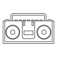 Musik-Boombox-Symbol, Umrissstil vektor