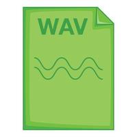 wAV fil ikon, tecknad serie stil vektor