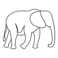 Elefantensymbol, Umrissstil vektor