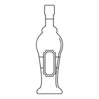 Symbol für Alkoholflasche, Umrissstil vektor