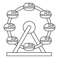 Riesenrad-Symbol, Umrissstil vektor