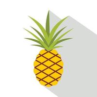 Ananas-Symbol, flacher Stil vektor