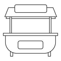 Marktstand-Symbol, Umrissstil vektor