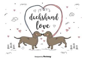 Dachshund Liebe Vektor