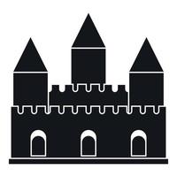 slott torn ikon, enkel stil vektor