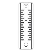Thermometer-Symbol, Umrissstil vektor