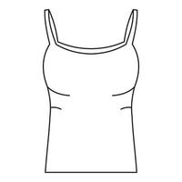 Tank-Top-Symbol, Umrissstil vektor