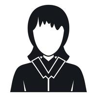 affärskvinna avatar ikon, enkel stil vektor