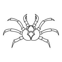 Symbol für frische Krabben, Umrissstil vektor