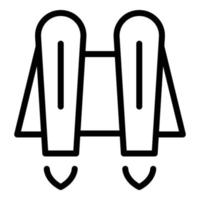 Ziel-Jetpack-Symbol-Umrissvektor. Arbeitsfähigkeit vektor