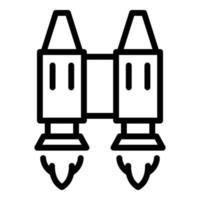 Spaß-Jetpack-Symbol-Umrissvektor. Geschwindigkeitsarbeit vektor