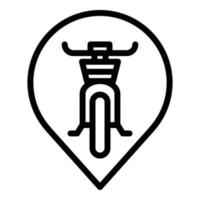 cykel dela med sig plats ikon översikt vektor. smart transport vektor