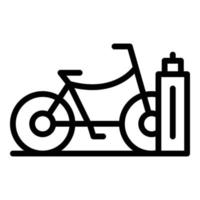 Teilen Sie den Umrissvektor für das Citybike-Symbol. öffentlicher Verkehr vektor