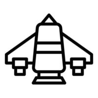 Ziel-Jetpack-Symbol-Umrissvektor. Geschwindigkeit erhöhen vektor