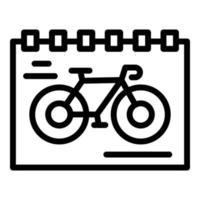 Teilen Sie den Umrissvektor des Fahrradtitelsymbols. Stadt-App vektor