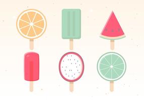 Free Flat Design Vector Eiscreme Icons