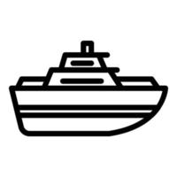 fartyg frakt trafik ikon översikt vektor. skåpbil service vektor