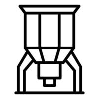 Symbol Umrissvektor für Fabrikausrüstung. Glasproduktion vektor