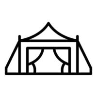 beduin tält hus ikon översikt vektor. arab öken- vektor