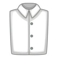 vit vikta skjorta ikon, tecknad serie stil vektor