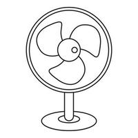 Symbol für elektrischen Tischventilator, Umrissstil vektor