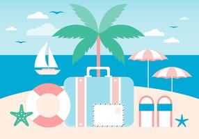 Free Design Vector Sommerzeit Landschaft