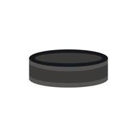 Hockey-Puck-Symbol, flacher Stil vektor