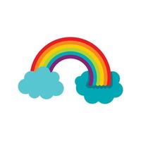 Regenbogen im LGBT-Farbsymbol, flacher Stil vektor