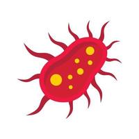 bakterie tusenfoting ikon, platt stil vektor