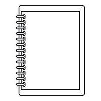 skissbok ikon, översikt stil vektor