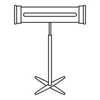 Symbol für Halogen- oder Infrarotheizung, Umrissstil vektor