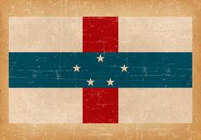 Grunge flagga av Nederländska Antillerna vektor