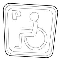 handikapp parkering eller rullstol parkering ikon vektor