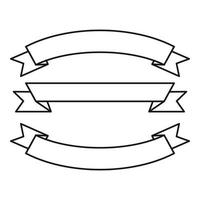 Symbol mit drei Bändern, Umrissstil vektor