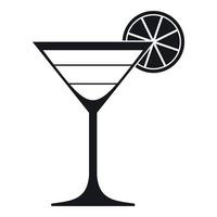 Cocktail-Ikone, einfacher Stil vektor