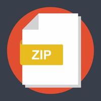 trendige Zip-Datei vektor