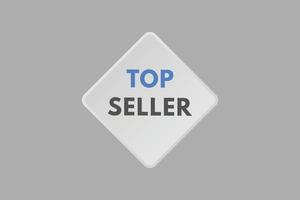 Top-Seller-Text-Schaltfläche. Top-Seller-Zeichen-Symbol-Aufkleber-Web-Schaltflächen vektor