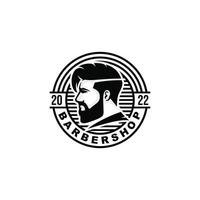 barbershop logotyp design vektor illustration