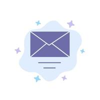 E-Mail-Text blaues Symbol auf abstraktem Wolkenhintergrund vektor