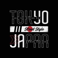 tokyo japan t-shirt och kläder design vektor