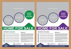 home for sale flyer design vektor