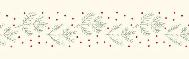 dekoration von blättern und blumen für weihnachtshintergrunddesign. Blatt- und Beerenmusterillustration für Tapete vektor