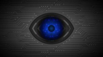 hintergrund der cybersicherheitstechnologie mit auge vektor