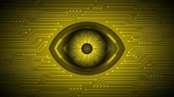 hintergrund der cybersicherheitstechnologie mit auge vektor