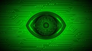 Cybersäkerhet teknologi bakgrund med öga vektor