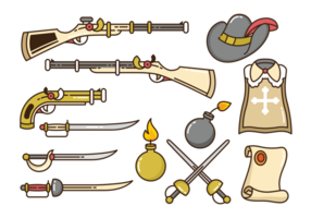 Musketier Icons Vektor
