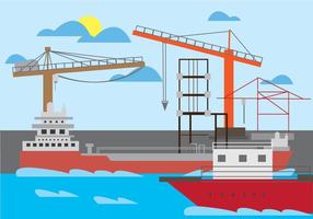 Shipyard Vector Illustration