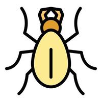 biologi insekt ikon Färg översikt vektor