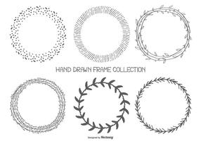 Söt Hand Drawn Frames Collection vektor